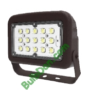 ProLED Select Flood; 12W, Field Selectable CCT: 3000K, 4000K, 5000K; 120-277V, Yoke Mount